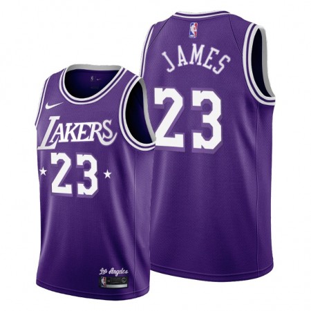 Maglia NBA Los Angeles Lakers LeBron James 23 Nike 2021-22 City Edition Throwback 60s Swingman - Uomo